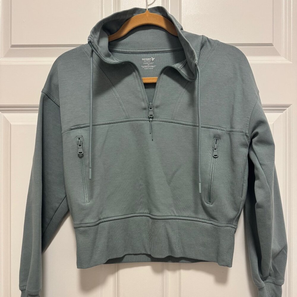 Old Navy Active Dynamic Fleece Half-Zip Hoodie – XS (Blue-Green)